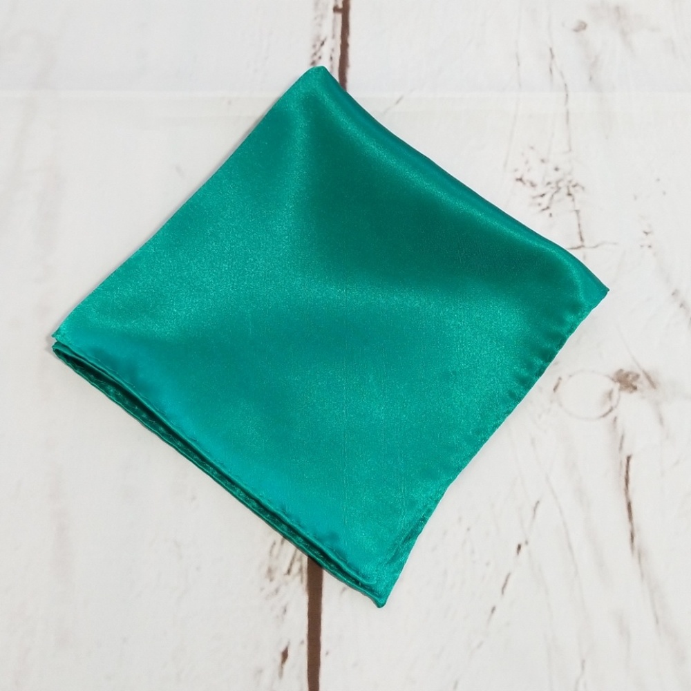 2 for $20 green silk pocket square